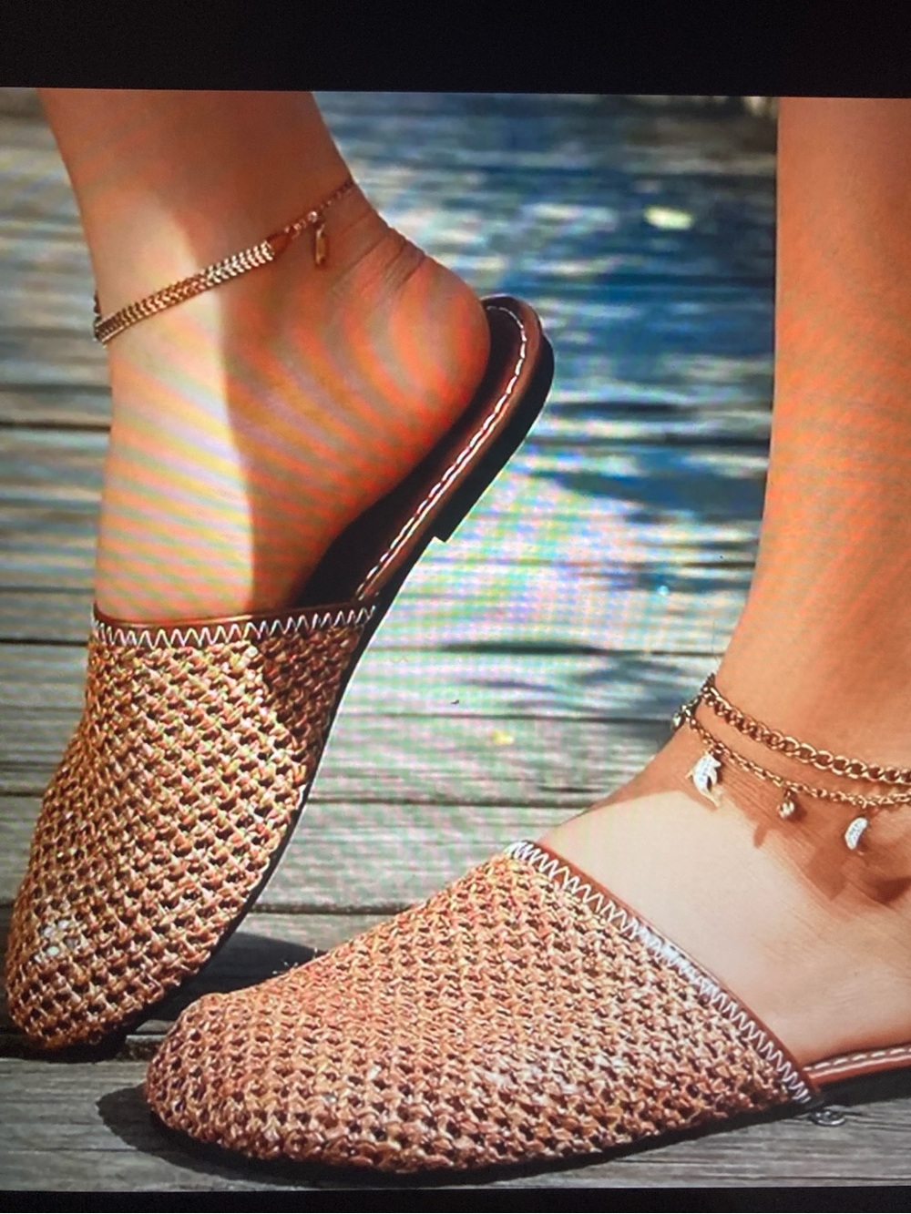 Woven Straw Mules Slip-on Sandals/Flats Women's Shoes, 9
